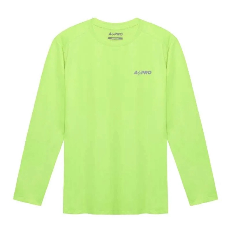 Aspro Women RACE Tee Running Long Sleeve Neon Green